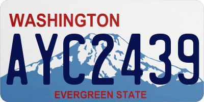 WA license plate AYC2439