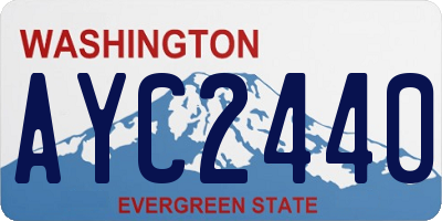 WA license plate AYC2440