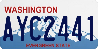WA license plate AYC2441