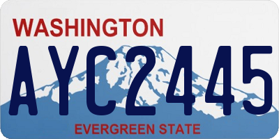 WA license plate AYC2445