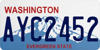 WA license plate AYC2452