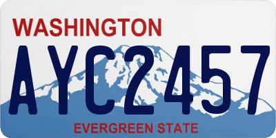 WA license plate AYC2457