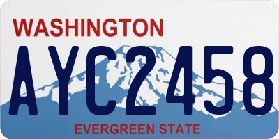 WA license plate AYC2458