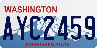 WA license plate AYC2459