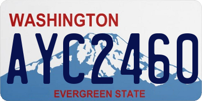 WA license plate AYC2460
