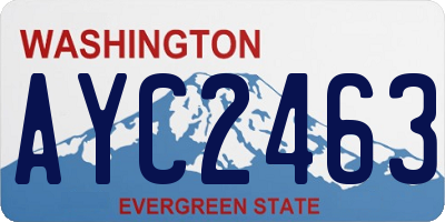WA license plate AYC2463