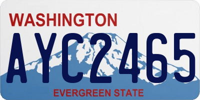 WA license plate AYC2465