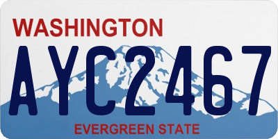 WA license plate AYC2467