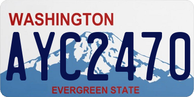 WA license plate AYC2470