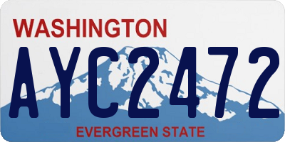 WA license plate AYC2472