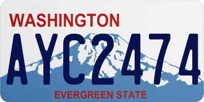 WA license plate AYC2474