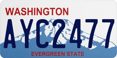 WA license plate AYC2477