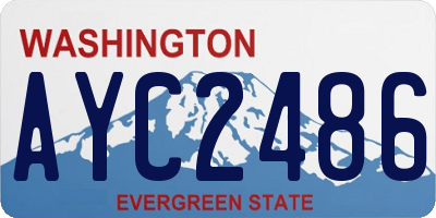 WA license plate AYC2486