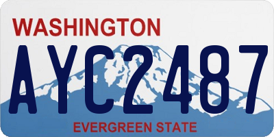 WA license plate AYC2487