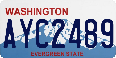 WA license plate AYC2489