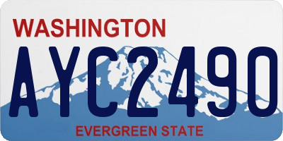 WA license plate AYC2490