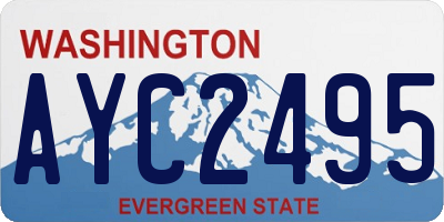 WA license plate AYC2495