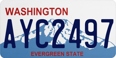 WA license plate AYC2497