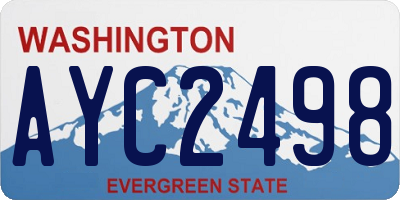 WA license plate AYC2498