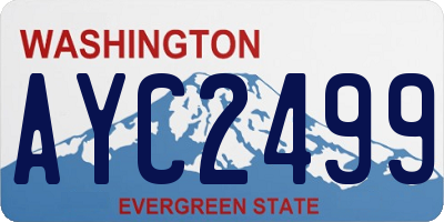 WA license plate AYC2499