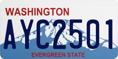 WA license plate AYC2501