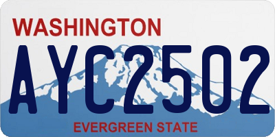 WA license plate AYC2502