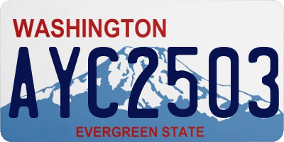 WA license plate AYC2503