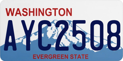 WA license plate AYC2508