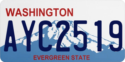 WA license plate AYC2519