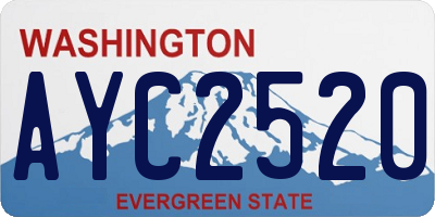 WA license plate AYC2520