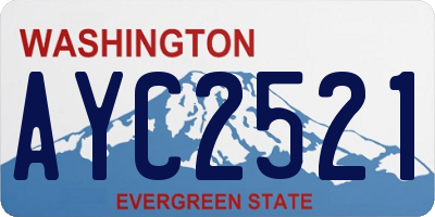 WA license plate AYC2521