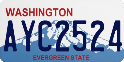 WA license plate AYC2524
