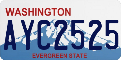 WA license plate AYC2525