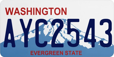 WA license plate AYC2543