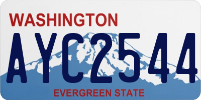 WA license plate AYC2544