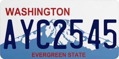 WA license plate AYC2545