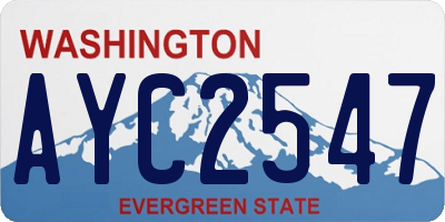 WA license plate AYC2547
