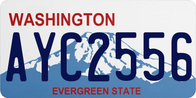 WA license plate AYC2556