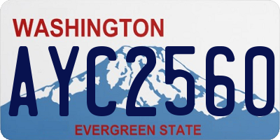 WA license plate AYC2560