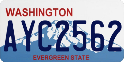 WA license plate AYC2562