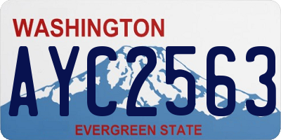 WA license plate AYC2563