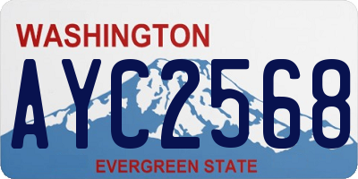 WA license plate AYC2568