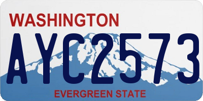 WA license plate AYC2573