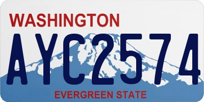 WA license plate AYC2574