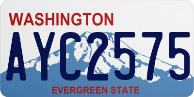 WA license plate AYC2575