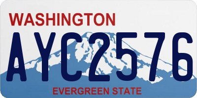 WA license plate AYC2576