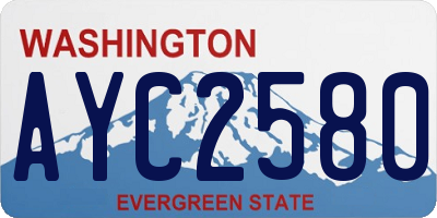 WA license plate AYC2580