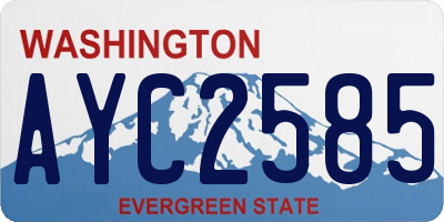 WA license plate AYC2585