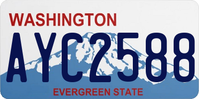 WA license plate AYC2588