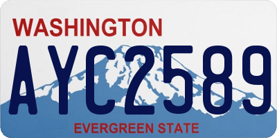 WA license plate AYC2589